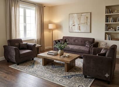 5 Seater Brown Sofa