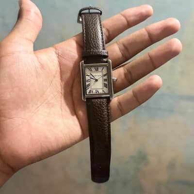 Cartier Elegant Watch ⌚ With Brown Black original strips