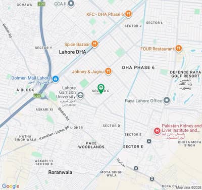 One Kanal Residential Plot For Sale In DHA Phase 6 Lahore, Block C