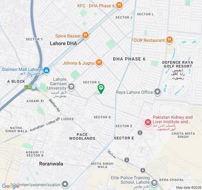 One Kanal Residential Plot for Sale in DHA Phase 6 Lahore, Block D