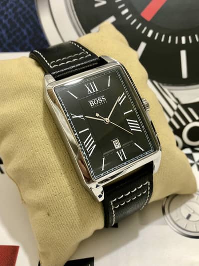 HUGO BOSS-ORIGINAL & NEW WATCH-LEATHER STRAP-SEIKO CASIO CITIZEN OMAX