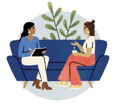 Session with female psychologist