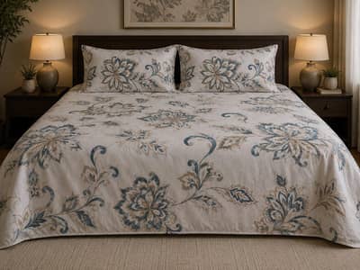 King Size Bedsheets| 100% Cotton| Export Quality