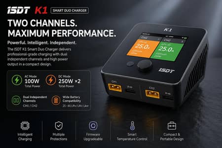 ISDT K1 Smart Duo 500W Battery Charger – Mint Condition | Dual Channel