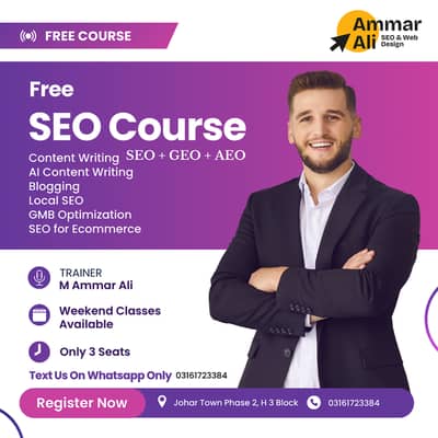 Free SEO Course, Content Writing, Blogging, Local SEO, GMB Course