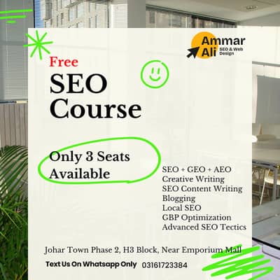 FREE SEO Course, Content Writng, Blogging, Local SEO, GMB Course