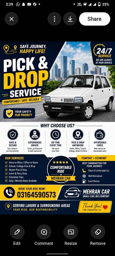 pick & drop service