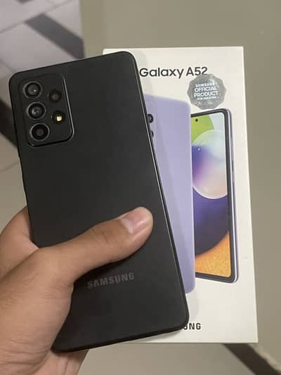 Samsung Mobile A52 with box 8/128
