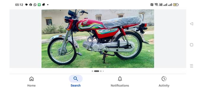 Honda CD 70 Red  22/23 Model