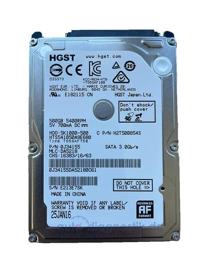 500 GB HDD 2.5 inch
