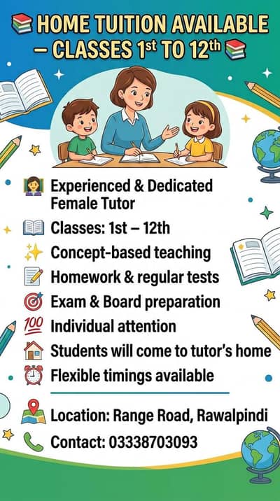  Home Tuition for Classes 1–12 | Concept-Based Learning