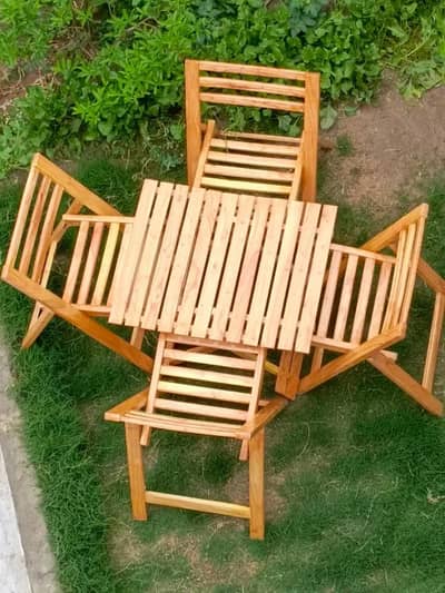 wooden dining table set with chairs