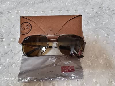 Ray Ban Polished Gunmetal Polarized Sunglasses