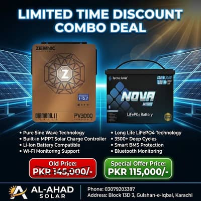 COMBO DEAL INVERTOR+BATTERY
