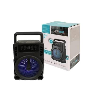 Bluetooth speakers Black Blue LED Grille