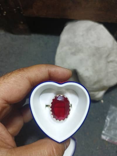 stone anai yaqoot silver ring