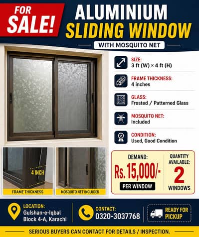 Aluminium Sliding Windows for Sale 