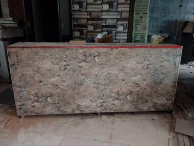 double pizza oven. counter. beading table. cash counter