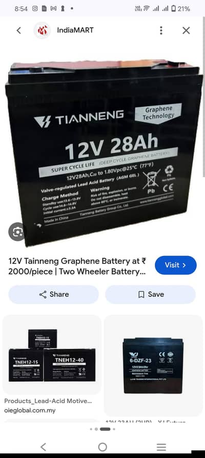Graphene batteries