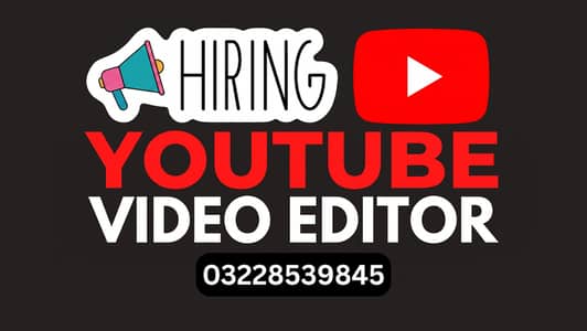 YouTube Video Editor Required for long-term remote work.