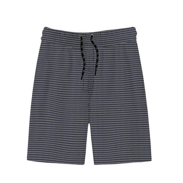 The Horizontal Lining Soft Cotton Three Quarter Shorts