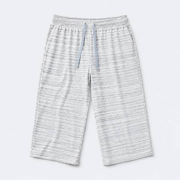 Men's Basic Summer Essential 3 Quarter Shorts - Melange White