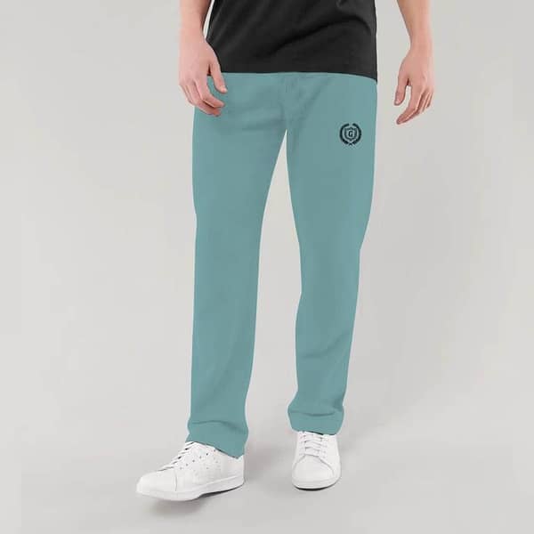 HG SIGNATURE EMB SOFT COTTON TROUSER - Light Ferozi