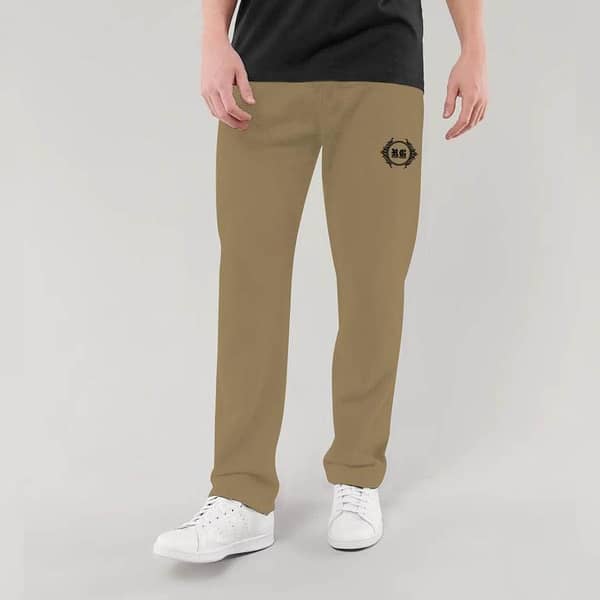 HG Mustered Signature Emb Soft Cotton Trouser