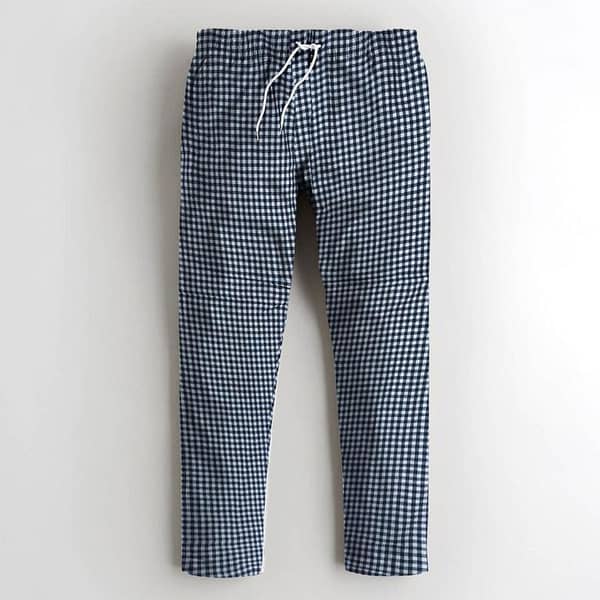 Black & White Check Cotton Trouser
