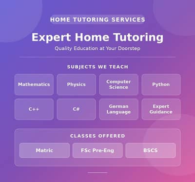 Expert Home Tutoring Services