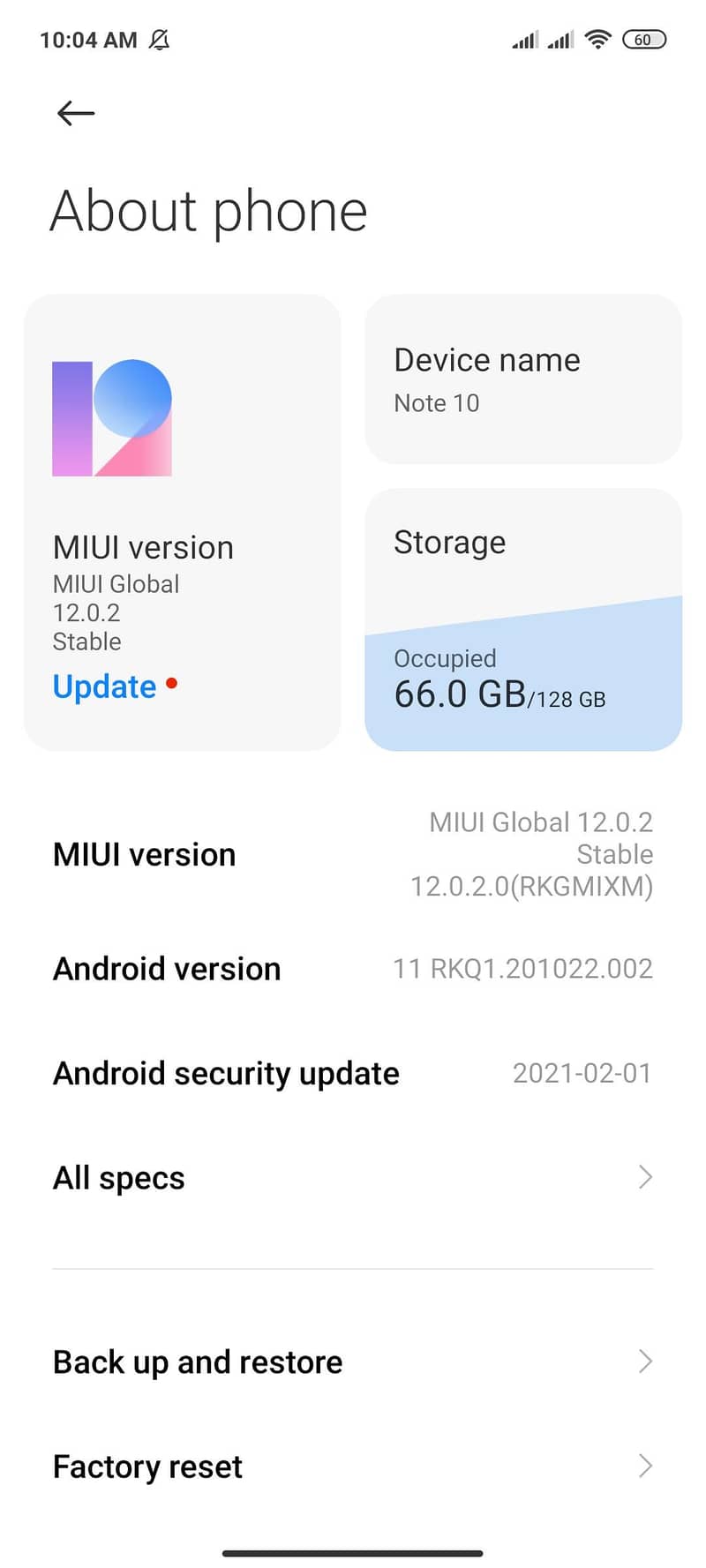 Xiaomi Redmi Note 10 5