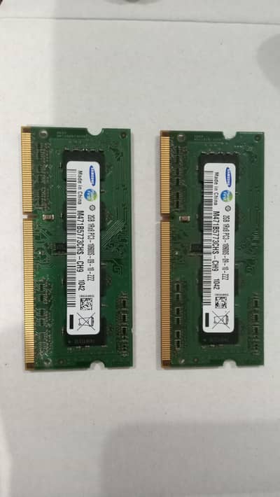 Two Samsung 2GB DDR3 1333MHz Laptop RAM – PC3-10600S SO-DIMM