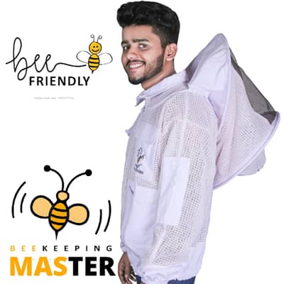 3 Layer Sting Proof Beekeeping Jacket with Round Veil | Ventilated Be