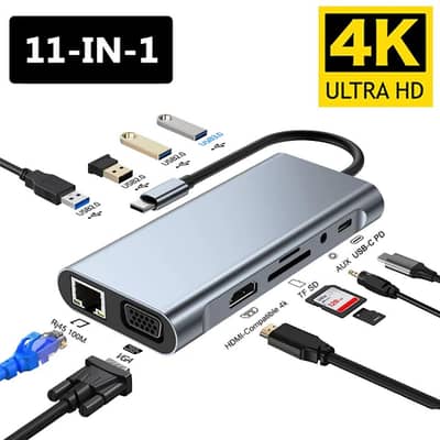 Type C to HDTV 11 in 1 Adapter