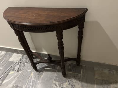 Console table with mirror