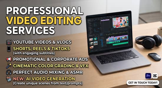 High-Quality Video Editing Services (CapCut & Premiere Pro)