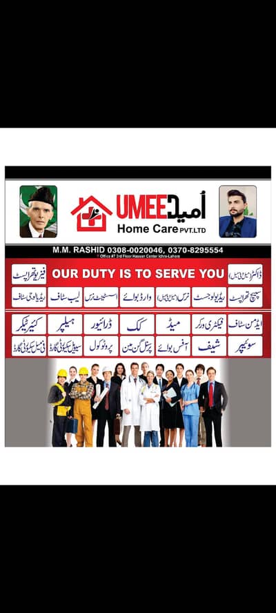 All field related trained staff available (all in Lahore)