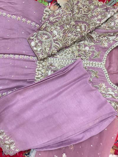 Lilac party wear dress