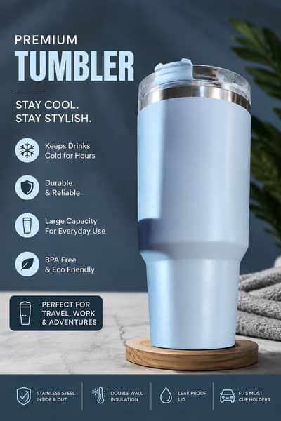 Tumbler water stainless steel