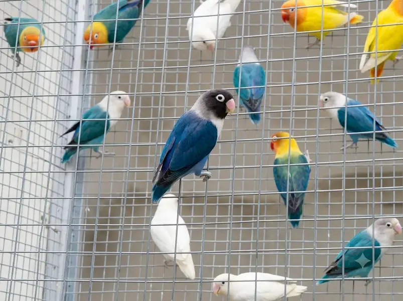 Fifty Pieces of Love Birds with 8 portion Cage — photo 5