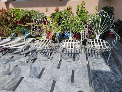 Outdoor iron garden chairs