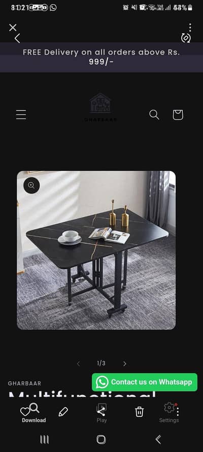 folding table