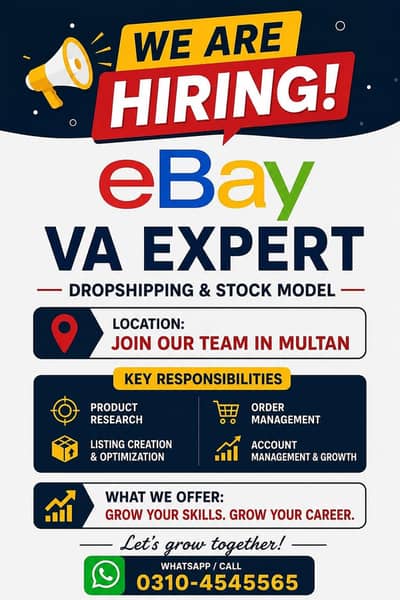 haring ebay VA office job