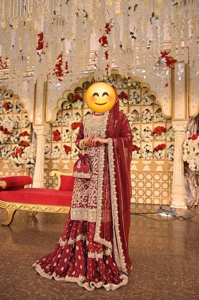 Bridal farshi lehenga | Maroon color | used only once