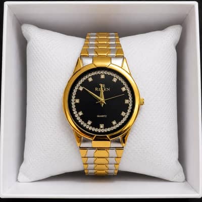 RIZEN RZ-512M Men’s Quartz Watch – Two-Tone Gold & Silver