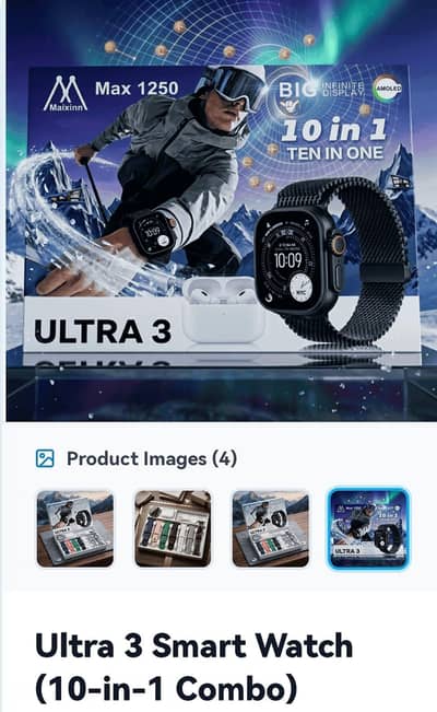 smart watch ultra 310 in 1 combo