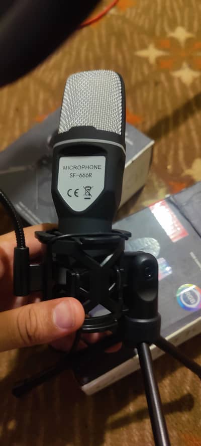 YAMAI SF-66GR RGB Gaming Microphone|usb condensor mic |for recording