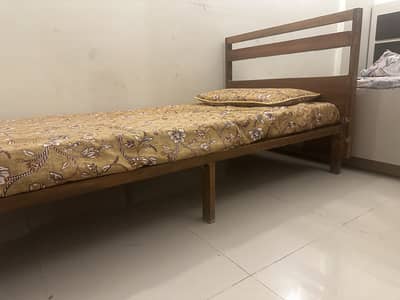 Pure Diyaar Solid wood Bed (converted from door) mattress k bagair