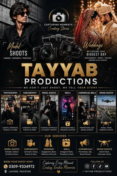 Tayyab Productions — Moments. Stories. Cinematic Memories.