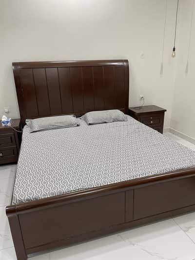Bed + side tables for sale